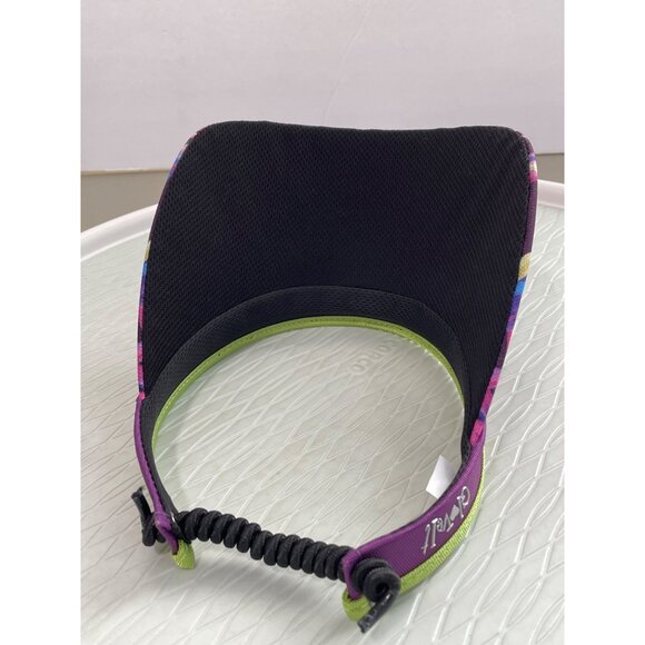 Glove it Bird Of Paradise Visor OS Lime Green Purple Multicolor Athleisure NEW - Picture 5 of 7
